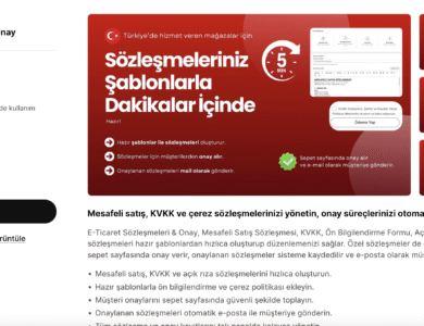 Shopify eticaret sözleşmesi, mesafeli satış sözleşmesi, kvkk, ön bilgilendirme formu vb.